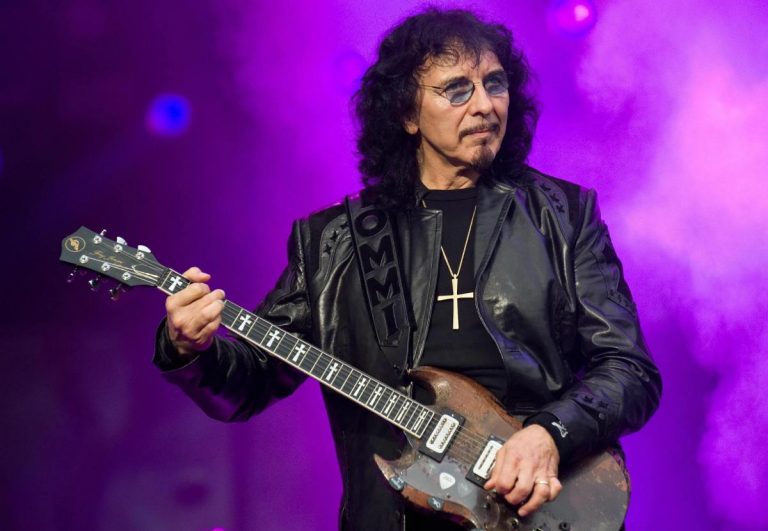 Veteran rock guitarist Tony Iommi perfor